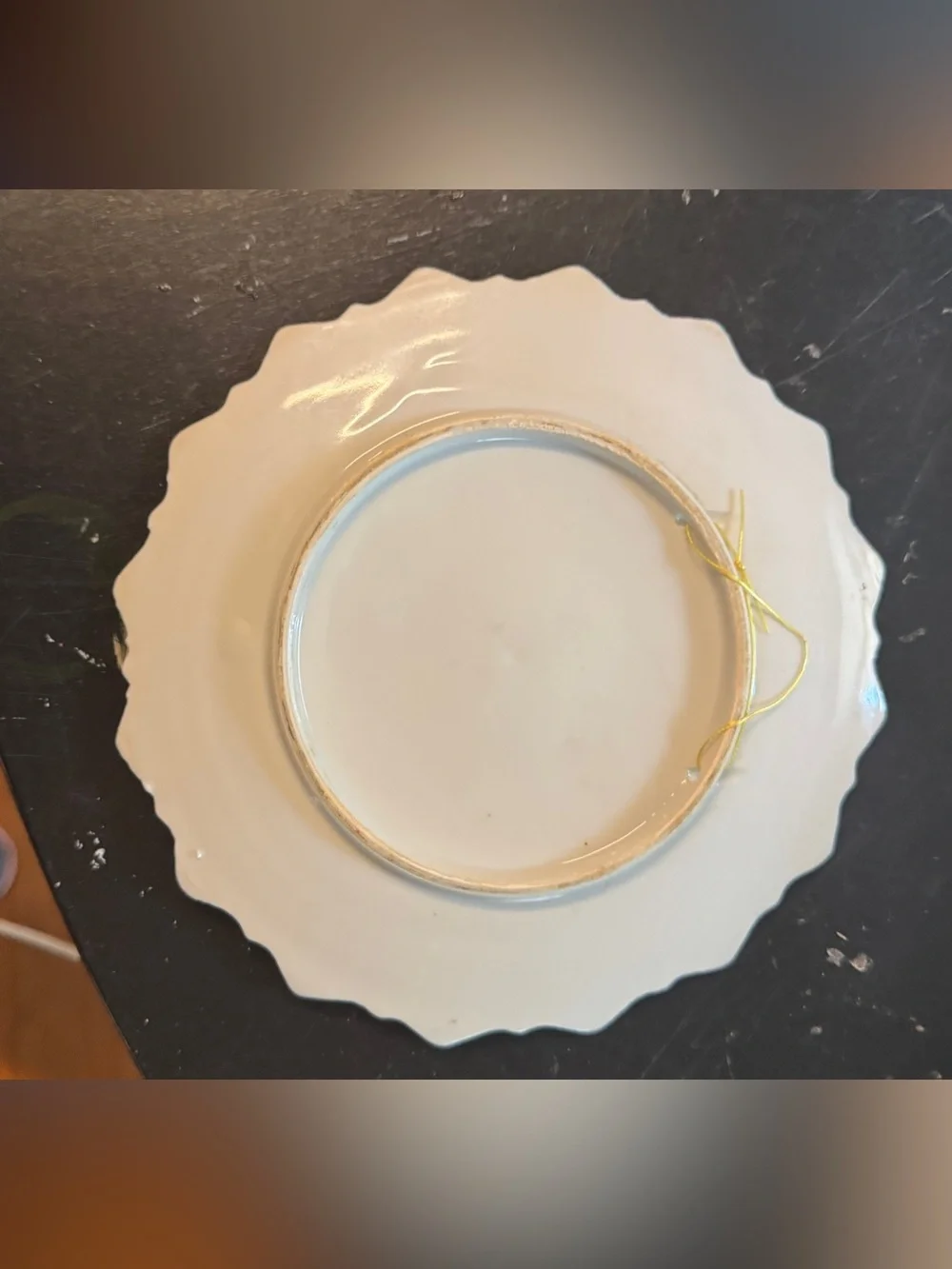 Vintage Nautical Collector 6” Decorative Plate - White with Blue & Orange Design